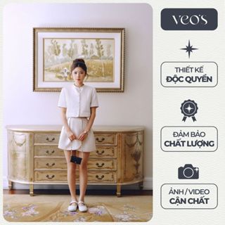 Set Áo Croptop Suông Cổ Tàu & Chân Váy Tafta Lụa Form Tulip Veo’s Thiết Kế Nữ Thanh Lịch, Tiểu Thư - Honey Set