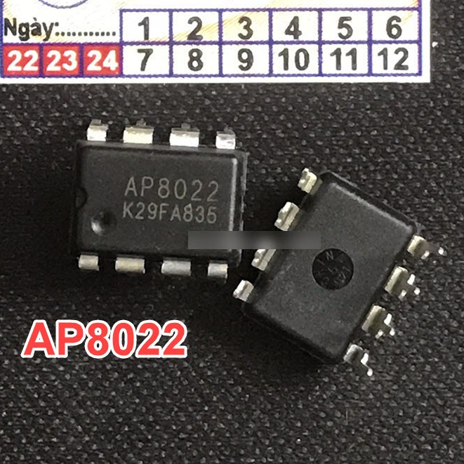 5 con Ic nguồn AP8022 DIP-8 mới