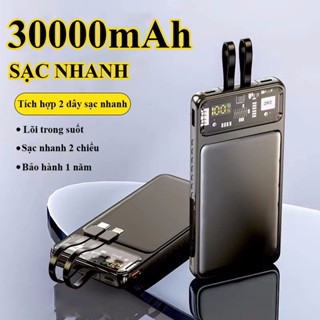Sạc dự phòng 30000mah sạc nhanh 120w dung lượng cao thiết kế đẹp mắt đèn led hiện thị phần trăm pin