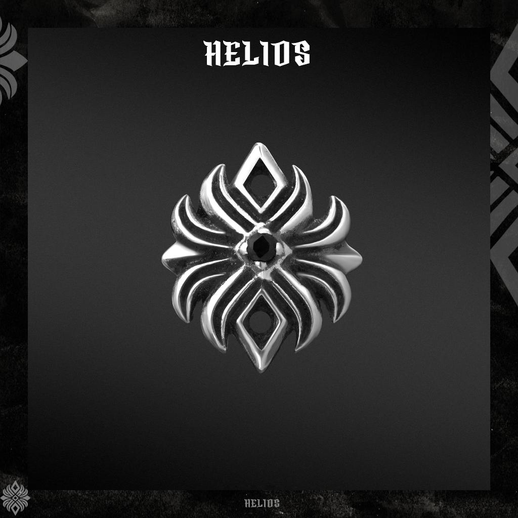 Khuyên Tai Bạc S925 Onega Lotus Earring Helios Black Silver Original