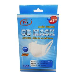 Khẩu trang y tế kháng khuẩn Nam Anh 5D Mask hộp 10 cái
