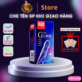 Bao cao su Gai Xoắn Ôc ôm sát kích thích sâu tăng khoái cảm Hộp 10 bao BS03
