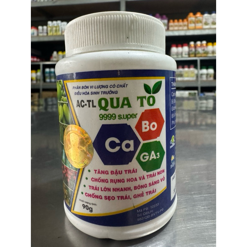Phân bón Canxi bo GA3 QUA TO lọ 90gr