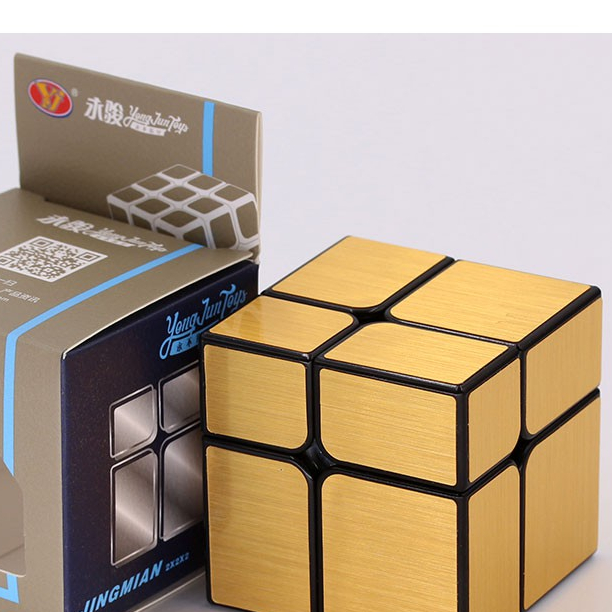 Rubik Mirror 2x2x2 YongJun Vàng/Bạc