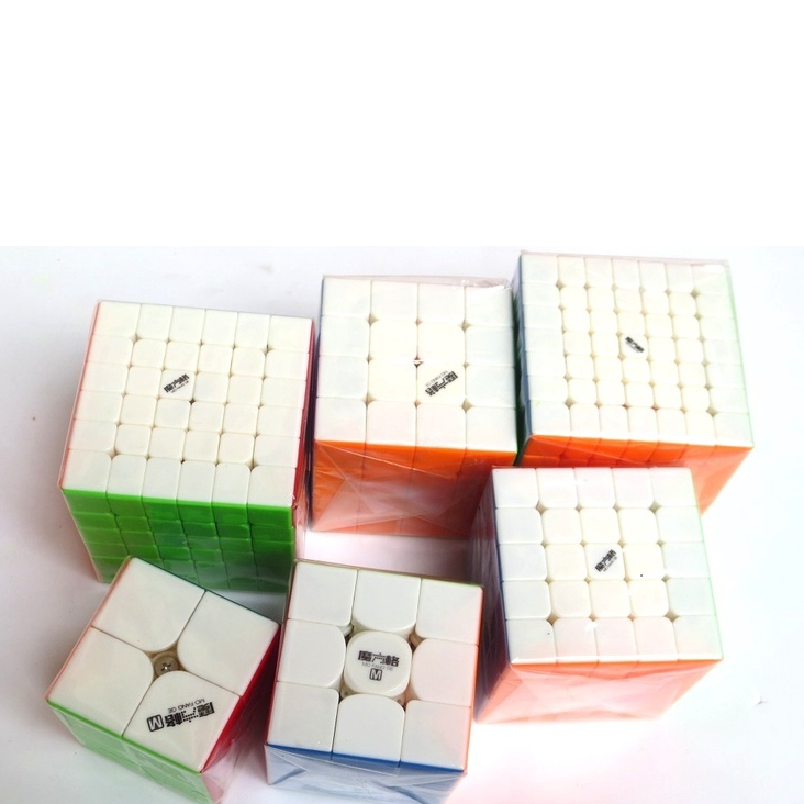 Combo Rubik 2x2 - 7x7 Qiyi Wu Stickerless Có Nam Châm Cao Cấp