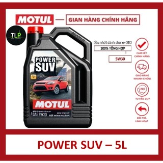  DẦU NHỚT CAO CẤP 100% TỔNG HỢP MOTUL POWER SUV 5W30 DÀNH CHO ĐỘNG CƠ XĂNG & DIESEL DUNG TÍCH 5L 