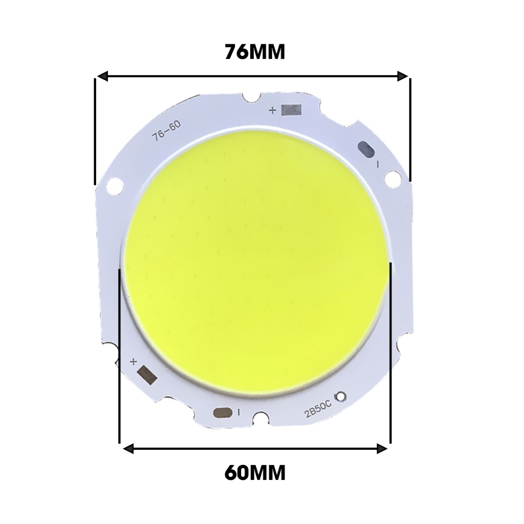 Chip LED COB 50w tròn, Kích thước 76x60mm