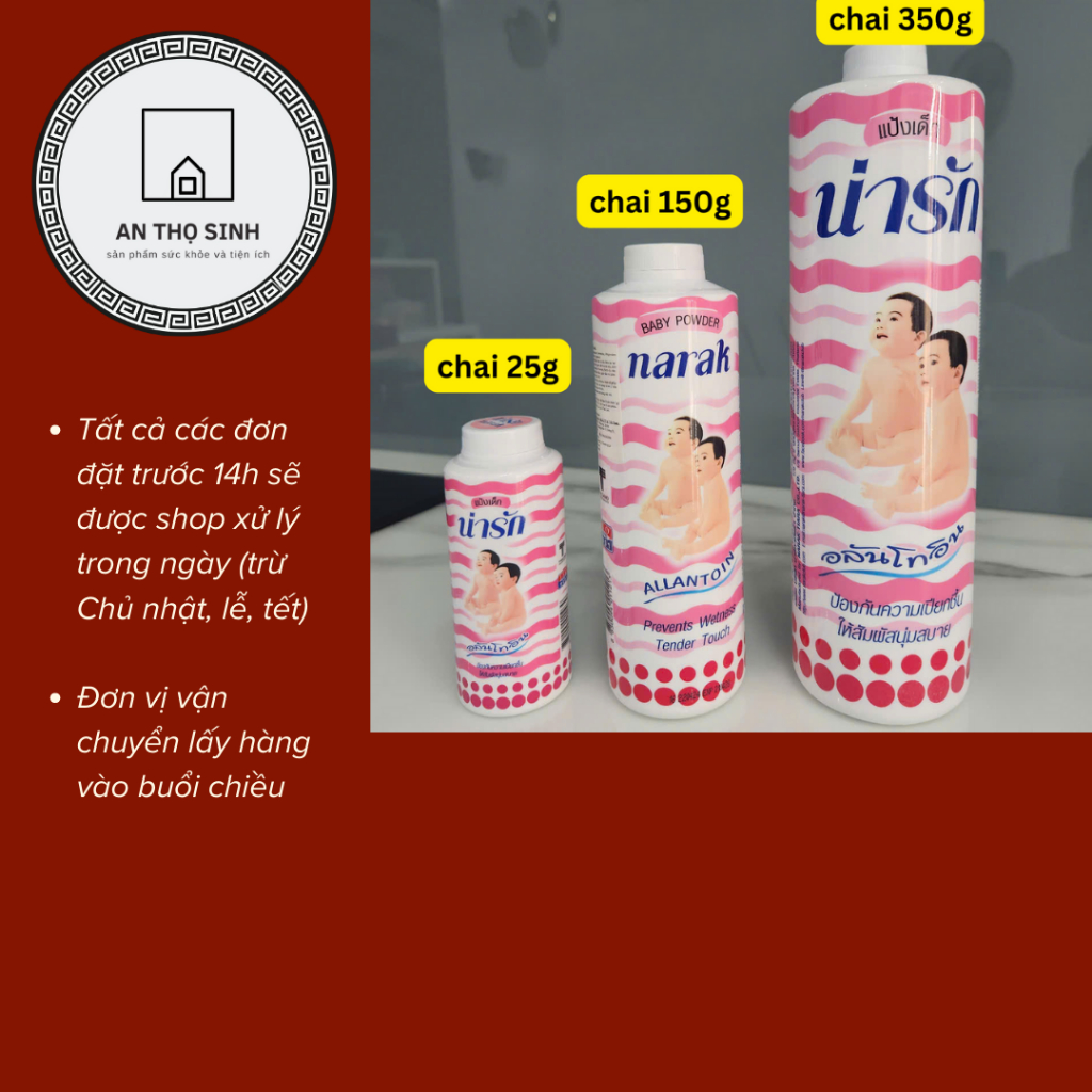 [Một chai 25g] Phấn rôm NARAK Thái Lan