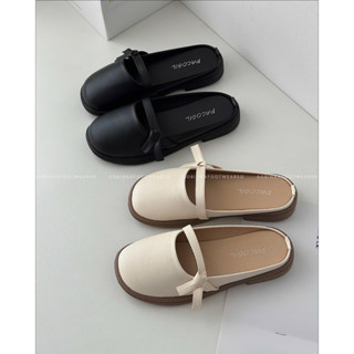 SOBINAA ✨Giày Sục Nữ Thời Trang bít Mũi TRÒN Đế Cao su dẻo 2CM chất da mềm mang êm chân phong cách Ullzang Hàn Quốc