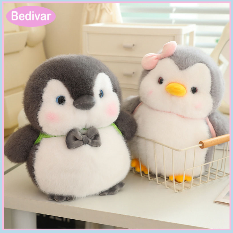 Bedivar Gấu bông chim cánh cụt mang balo rùa dễ thương đồ chơi trẻ em búp bê