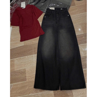 Baggy Jeans Ống Rộng Xám Đen Cạp Cao Hack Dáng – BASIC DỄ MẶC LÊN DÁNG CHUẨN ĐẸP 