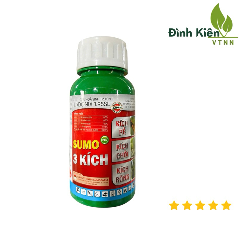 Phân bón SUMO 3 KÍCH (200ml) Sumo Farm. Kích rễ, kích chồi, kích bông.
