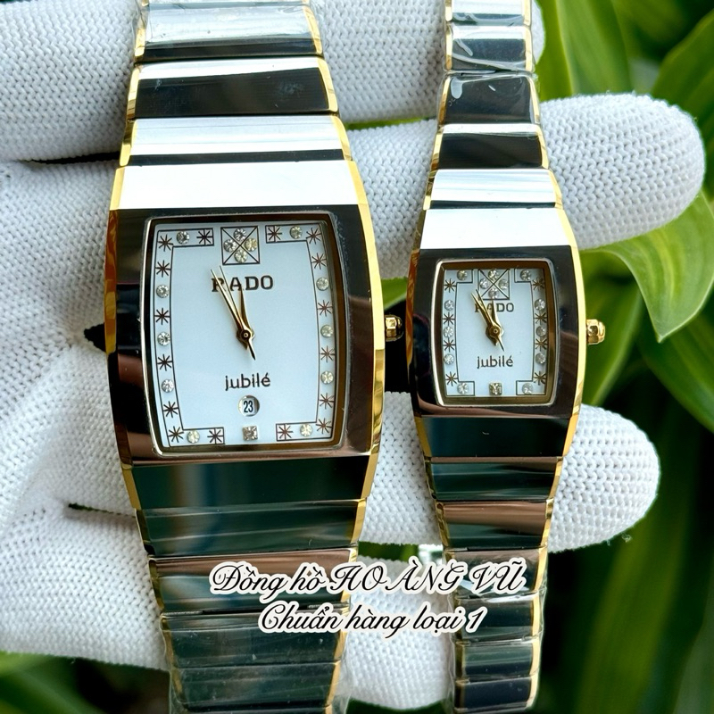 Đồng hồ cặp đôi RĐ đúc đá ceramic nguyên khối sang xịn, máy pin Nhật. Chuẩn hàng loại 1