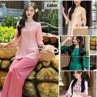 Bộ Quần Áo Lam Pháp Phục Đi Chùa Đi Lễ Kín Đáo Lịch Sự