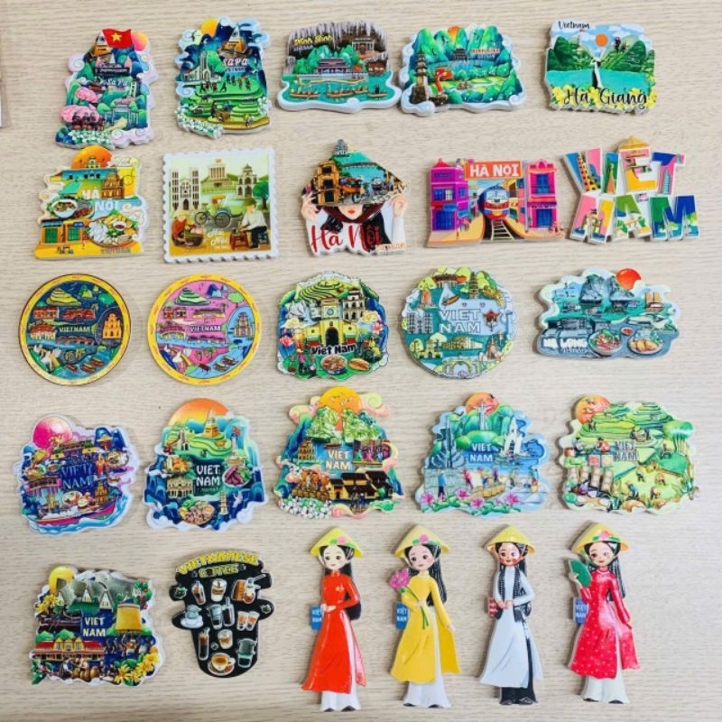 Nam châm dán tủ lạnh 3D nổi hình địa danh Việt Nam - hít tủ lạnh - magnet