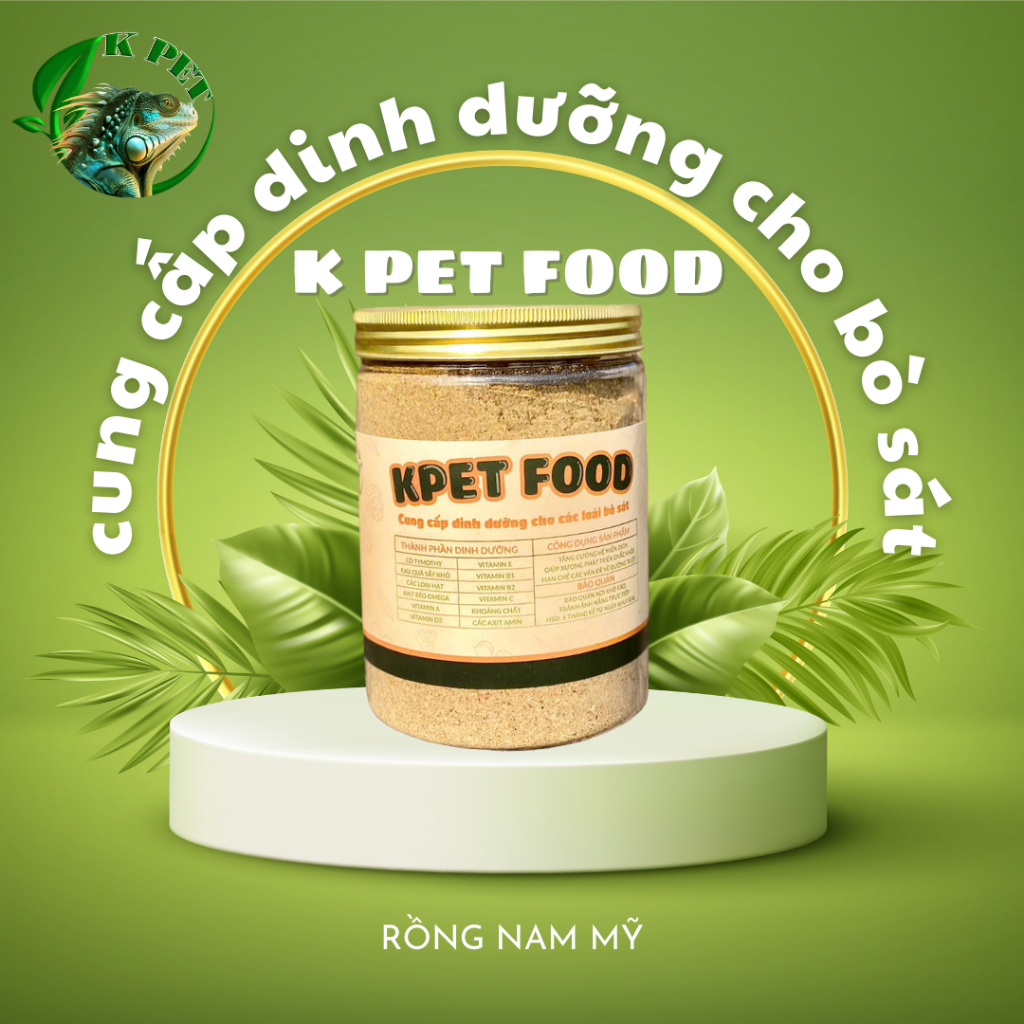 Thức ăn bò sát K PET STORE 500G