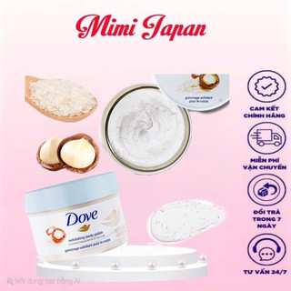  Tẩy da chết Body toàn thân Dove macca mềm mịn sáng da mờ thâm hiệu quả 