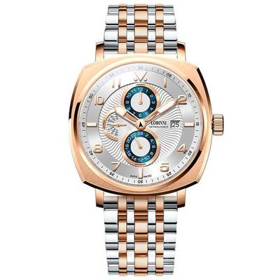 Đồng hồ nam chính hãng Lobinni  LB16053G-T1 Kính chống xước,Chống nước 50m,Máy cơ ( Automatic),mặt vuông dây thép xịn