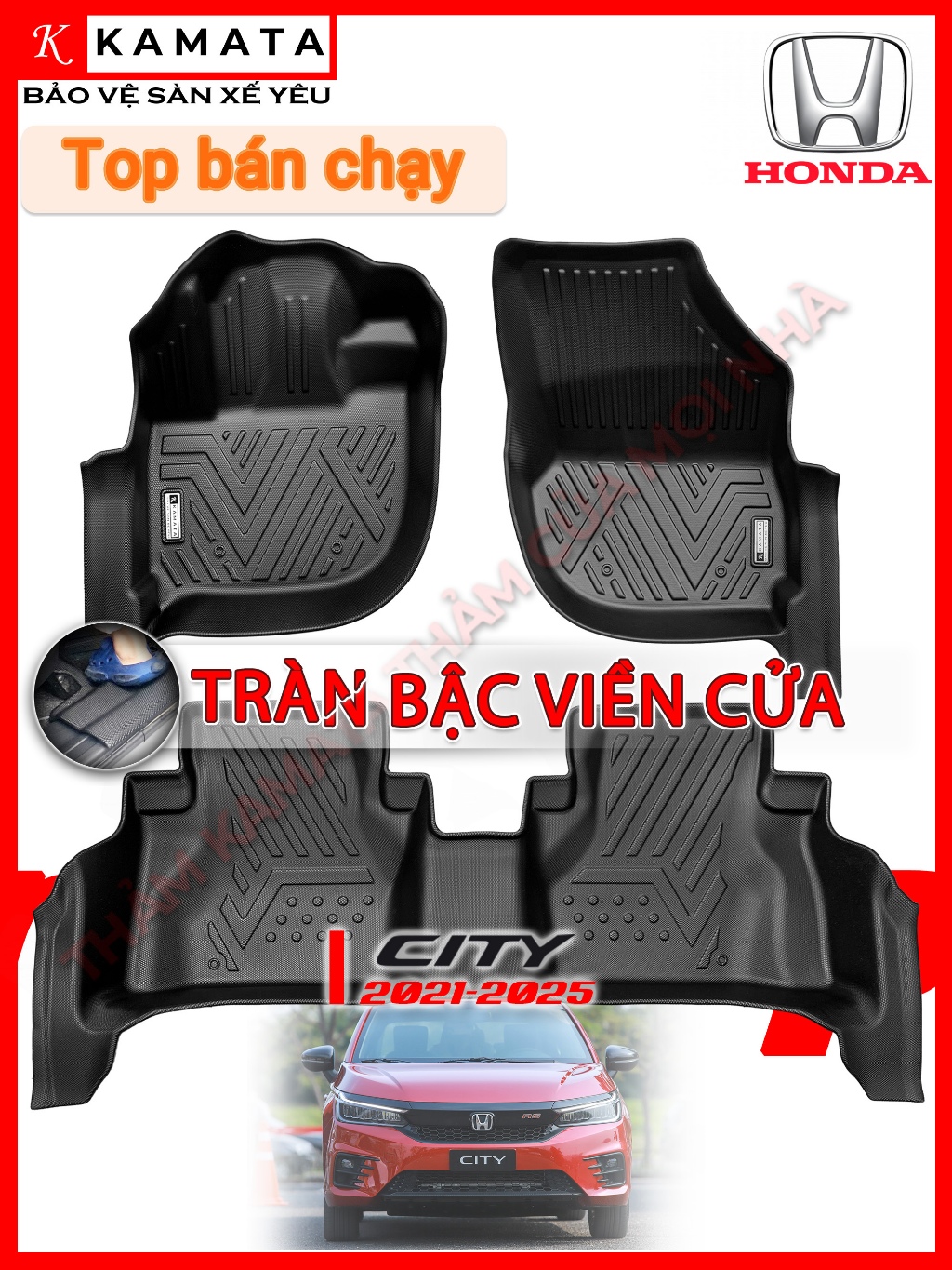 Thảm lót sàn ô tô Honda City 2015 - 2026