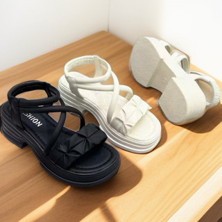Sandal Nữ Đế Cao Chất Xịn Thắt Nơ Xinh Xắn Trẻ Trung, Dép Nữ Đế Cao Năng Động