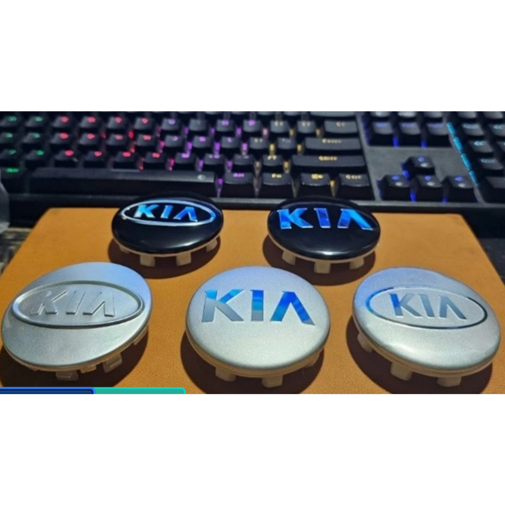 Logo chụp mâm, ốp lazang bánh xe Kia Morning, Picanto, Cerato, Rio, Carens, Sorento, Sedona, Rondo, 