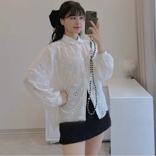  Áo sơ mi tiểu thư Moon Essence áo sơ mi phom suông 