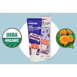 KEM ĐÁNH RĂNG K-MOM KMOM HÀN QUỐC CHO BÉ VỊ DÂU , TÁO, NHO