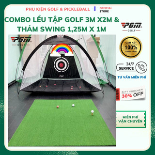 COMBO LỀU TẬP GOLF 3M x 2M + THẢM SWING 1.25M x 1M – GIẢI PHÁP HOÀN HẢO CHO GOLFER TẠI NHÀ