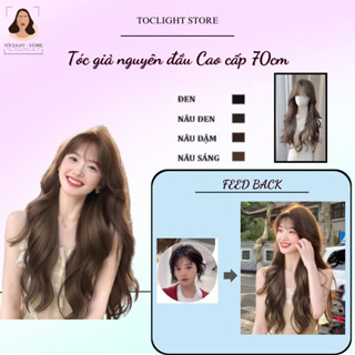    Tặng Bộ Dưỡng Tóc Tóc Giả Nữ Màu Nâu Hạt Dẻ – Tóc Giả Nguyên Đầu Xoăn Sóng Lớn Chất Tóc Mềm Mượt Tự Nhiên Phong Các 