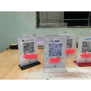 Menu Mã QR CODE để bàn mica, bền đẹp, in mực dầu hạn chế phai màu
