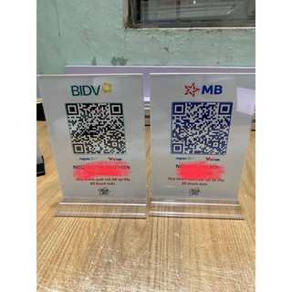 Menu Mã QR CODE để bàn mica, bền đẹp, in mực dầu hạn chế phai màu