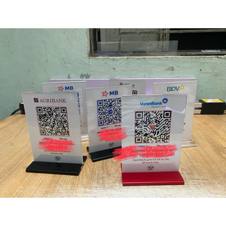 Menu Mã QR CODE để bàn mica, bền đẹp, in mực dầu hạn chế phai màu