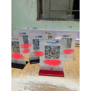 Menu Mã QR CODE để bàn mica, bền đẹp, in mực dầu hạn chế phai màu