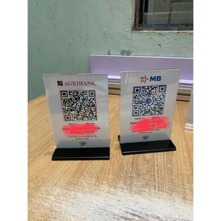 Menu Mã QR CODE để bàn mica, bền đẹp, in mực dầu hạn chế phai màu