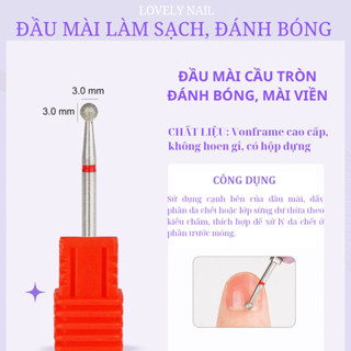 Đầu mài da Nga, đầu mài hình cầu, đầu mài viền da, đánh bóng da và móng, đầu mài vonfram