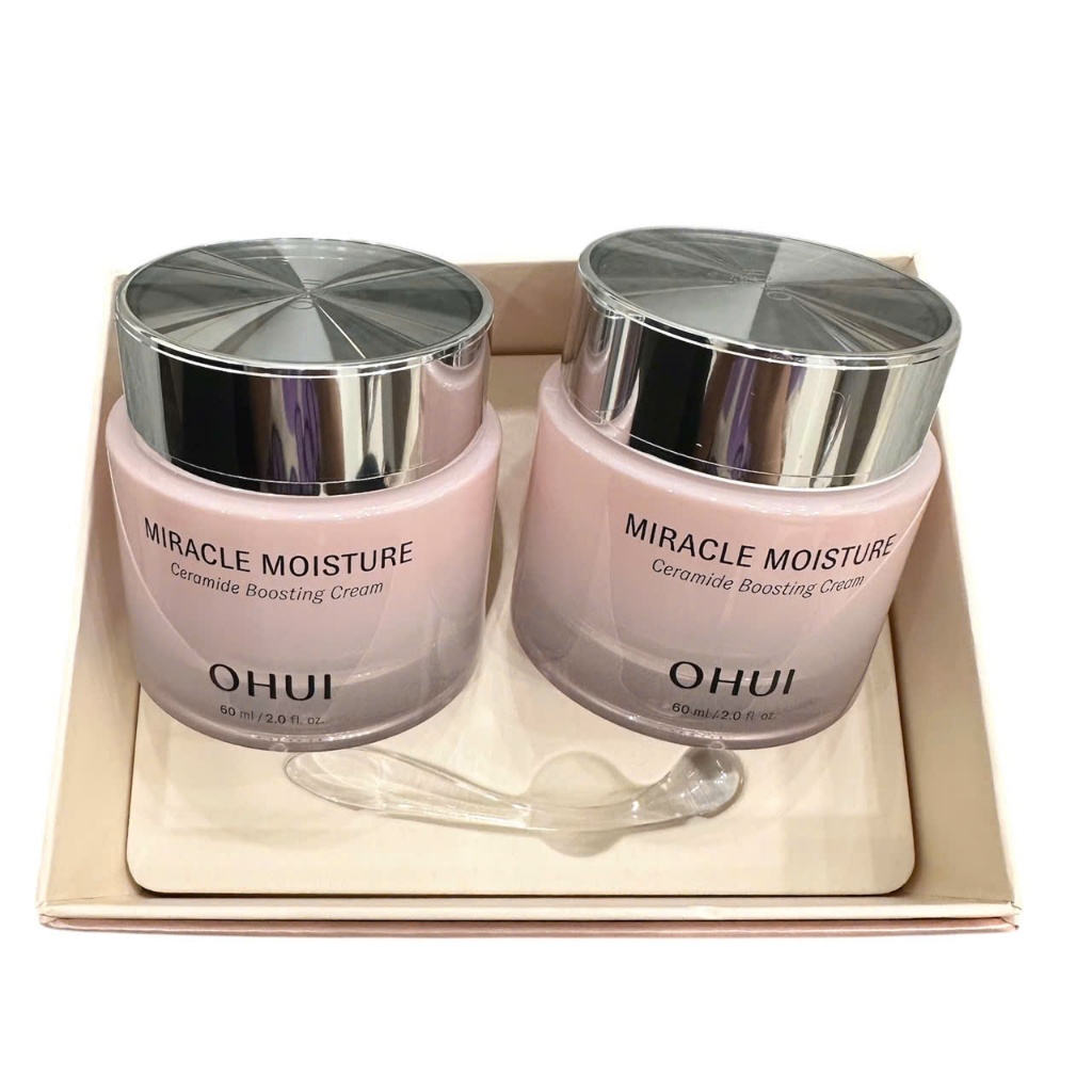 [Nội địa] SET KEM DƯỠNG OHUI HỒNG CẤP ẨM VÀ TRẮNG SÁNG DA OHUI HỒNG MIRACLE MOISTURE CREAM