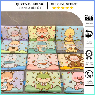 Gối cao su non cho bé gối thun lạnh cho bé đi học từ 1 đến 10 tuổi hình nhân vật ngộ nghĩnh kích thước 30x50cm