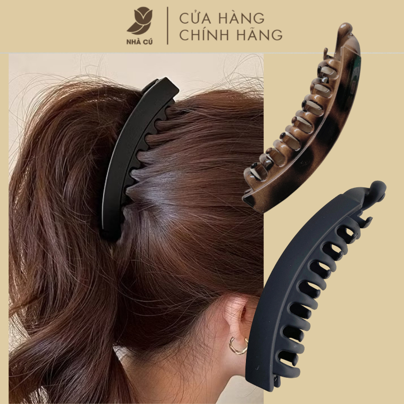 Kẹp Tóc Chuối Kẹp Dọc NHÀ CÚ Size Lớn Đuôi Ngựa Xoắn Cặp Búi Tóc Phong Cách Phụ Kiện Tóc Hàn Quốc Hot 6019