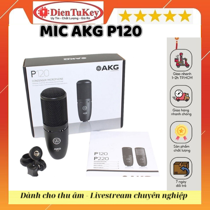 Mic Livestream | Micro thu âm AKG P120 Dành Cho Thu Âm Livestream Chuyên Nghiệp