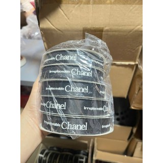 Ruy băng chữ ép nhũ - CHANEL- 2.5cm, 1 cuộn
