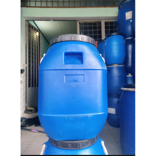   Hỏa Tốc   Nhựa HPDE  Thùng phi nhựa cũ 50l thùng phuy xanh 50l  thùng đựng nước 50l,...  mới 95%  