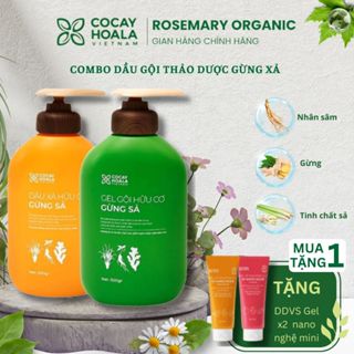 Combo Dầu Gội Thảo Dược Hữu Cơ Cỏ Cây Hoa Lá Gừng Sả Kích Mọc Tóc, Ngăn Tóc Bết Dầu 500gr