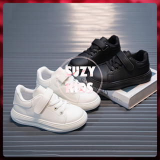 Giày Bata Cho Bé Trai Bé Gái Kiểu Dáng Basic, Giày Thể Thao Trẻ Em Chất Da PU Trơn TT12