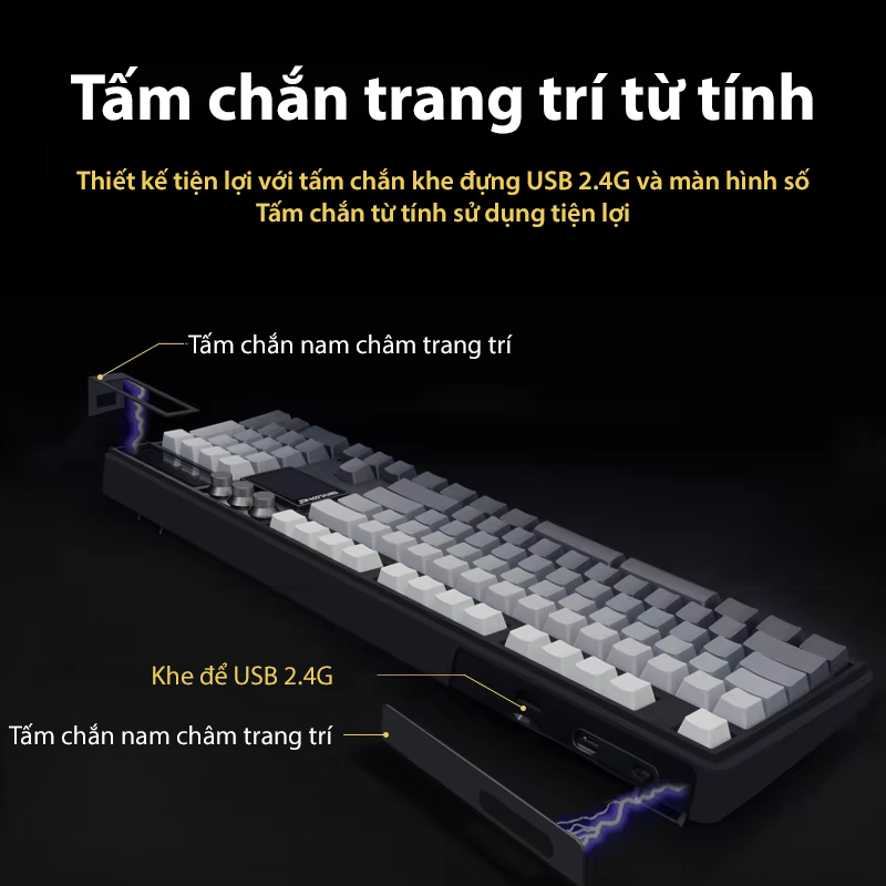 SKYLOONG GK104Pro - Màn hình WIFI3.0- Bàn phím cơ full size - 2 Màn hình + 3 núm - Pin 8000 mAh | BigBuy360 - bigbuy360.vn