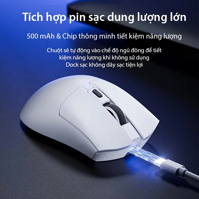 Chuột Gaming AULA SC380 - Siêu nhẹ chỉ 59 gr - 3 Mode kết nối - Dock sạc RGB - DPI 12000 | BigBuy360 - bigbuy360.vn