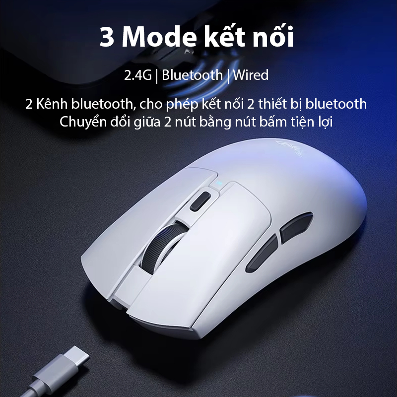 Chuột Gaming AULA SC380 - Siêu nhẹ chỉ 59 gr - 3 Mode kết nối - Dock sạc RGB - DPI 12000 | BigBuy360 - bigbuy360.vn