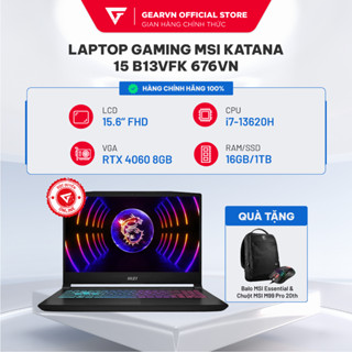 Laptop gaming MSI Katana 15 B13VFK 676VN i7| 16GB| 1TB| 4060| Bảo hành 24 tháng