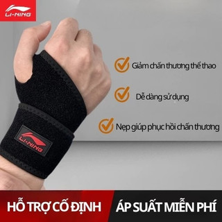  Băng quấn cổ tay tự điều chỉnh Li-ning cao cấp dễ dàng sự dụng bảo vệ khớp cổ tay AQAH254-1 