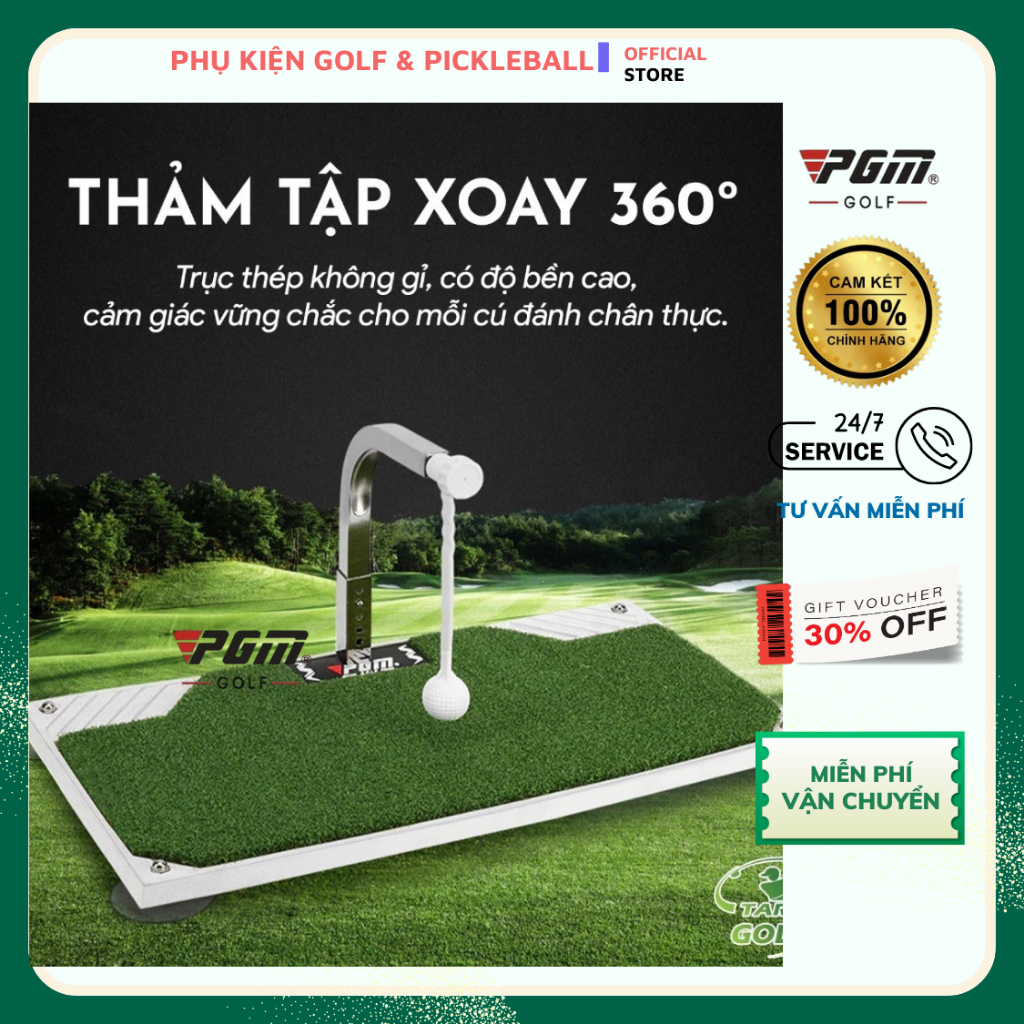 THẢM TẬP SWING 360 ĐỘ TRỤC ĐỨNG – TẬP GOLF CHUYÊN NGHIỆP NGAY TẠI NHÀ