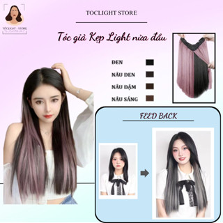  Tóc Giả Kẹp Nữ Dài Thẳng – Tóc Giả Highlight V-Line, Tóc Giả Kẹp Một Mảnh, Tạo Hiệu Ứng Nhuộm Ẩn Paris